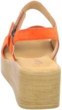 Gabor Velours Sleehak Sandalen Orange Dames