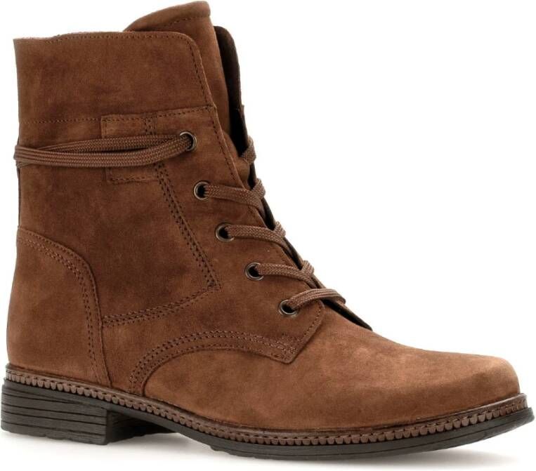 Gabor Velours veterschoenen in cognac Brown Dames