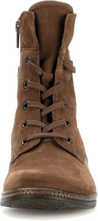 Gabor Velours veterschoenen in cognac Brown Dames