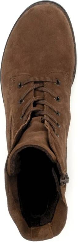 Gabor Velours veterschoenen in cognac Brown Dames