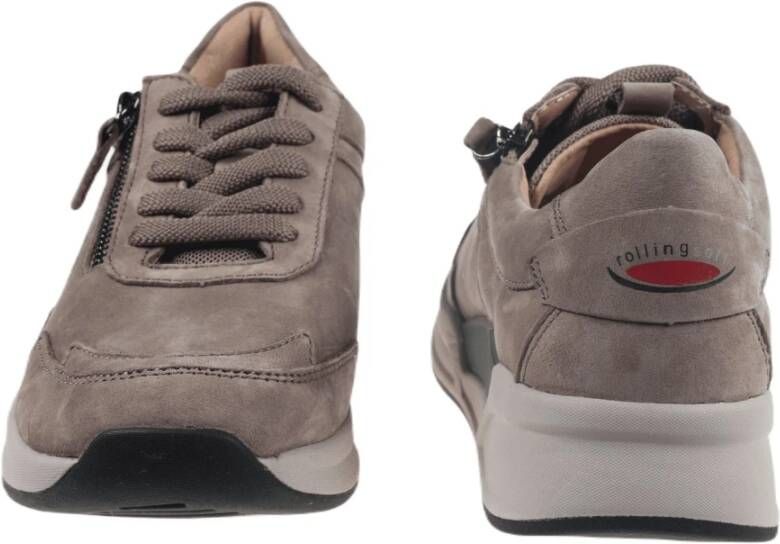 Gabor Walking Sneaker met Rollingsoft Technologie Beige Dames