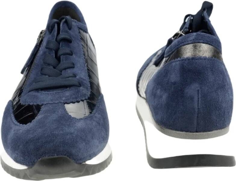 Gabor Wijde Sneaker Blauw Suède Blue Dames