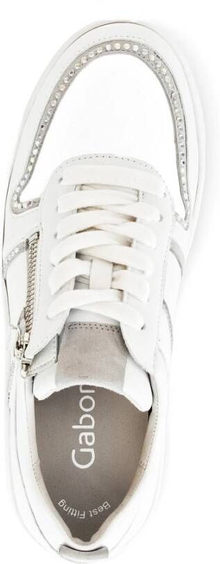 Gabor Wit Leren Lage Sneakers White Dames