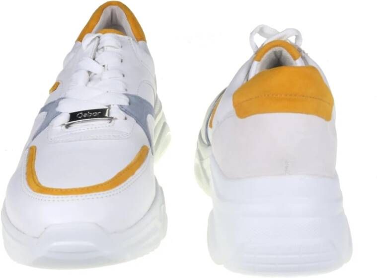 Gabor Witte Combi Leren Sneaker White Dames