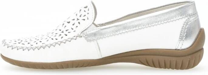 Gabor Witte gladleren loafers White Dames