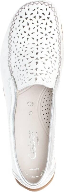 Gabor Witte gladleren loafers White Dames