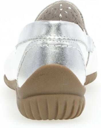 Gabor Witte gladleren loafers White Dames