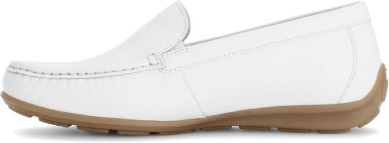 Gabor Witte gladleren loafers White Dames