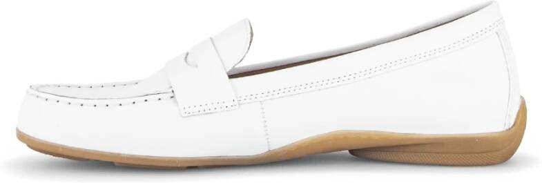 Gabor Witte gladleren loafers White Dames