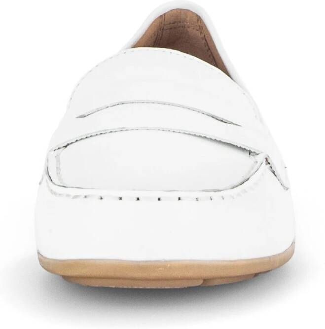 Gabor Witte gladleren loafers White Dames