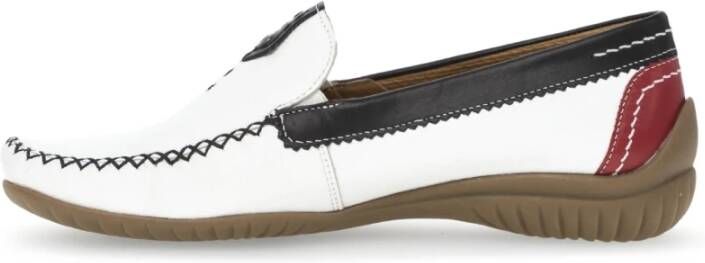 Gabor Witte gladleren mocassins White Dames