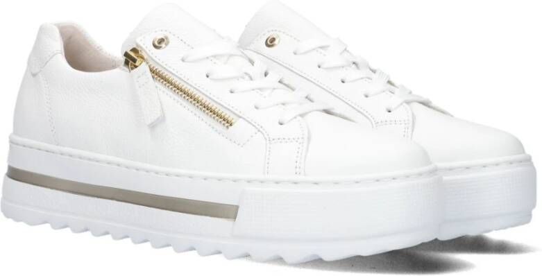 Gabor Witte Lage Sneaker 498 Comfort Collectie White Dames