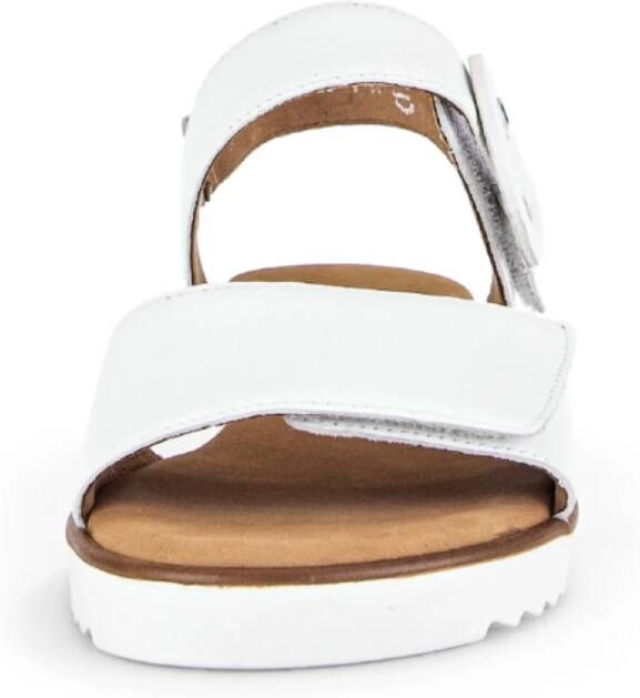 Gabor Witte Leren Sandalen White Dames