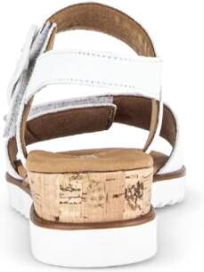 Gabor Witte Leren Sandalen White Dames