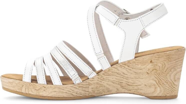 Gabor Witte Leren Sandalen White Dames