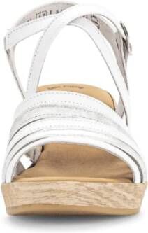 Gabor Witte Leren Sandalen White Dames