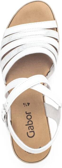 Gabor Witte Leren Sandalen White Dames