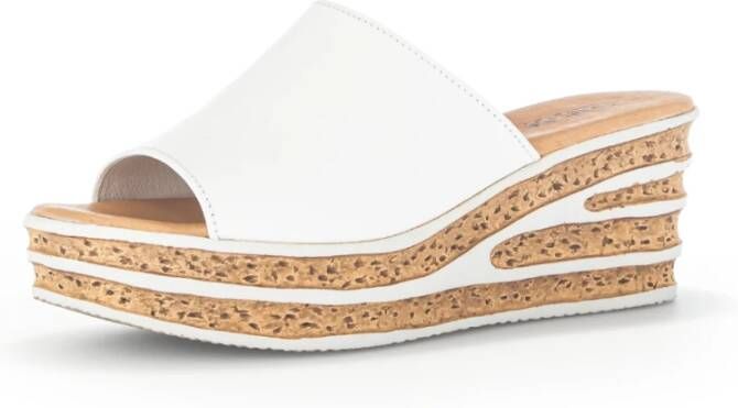 Gabor Witte Leren Sandalen White Dames