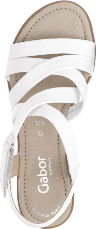 Gabor Witte leren sandalen White Dames