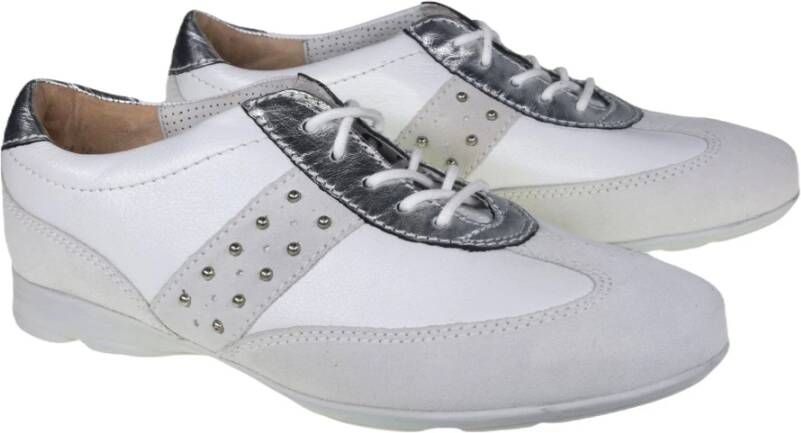 Gabor Witte Leren Sneaker voor Vrouwen White Dames