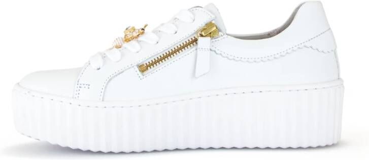 Gabor Witte Leren Sneakers White Dames