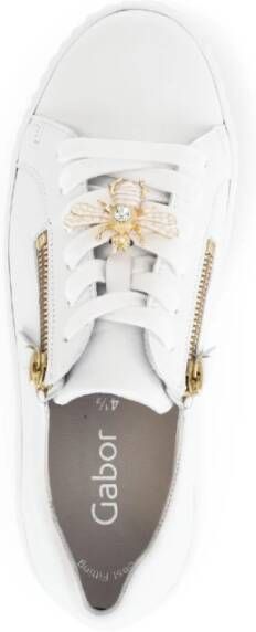 Gabor Witte Leren Sneakers White Dames