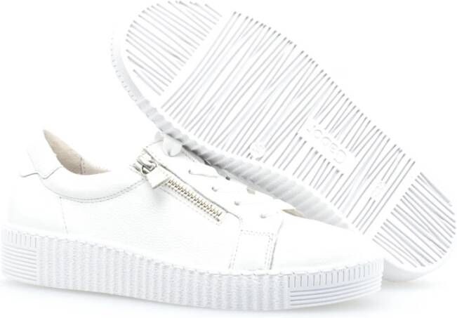 Gabor Witte Leren Sneakers White Dames