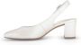 Gabor Witte metallic leren slingback schoenen White Dames - Thumbnail 2