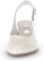 Gabor Witte metallic leren slingback schoenen White Dames - Thumbnail 4