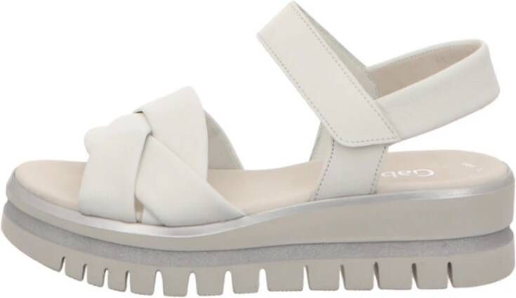 Gabor Witte sandalen met sleehak White Dames