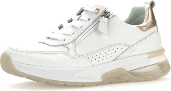 Gabor Witte Iridescent Leren Sneakers Multicolor Dames