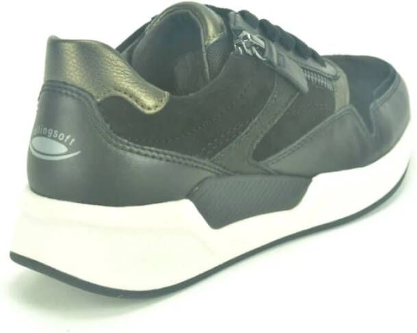 Gabor Zwart Combi Runner Sneakers Black Dames