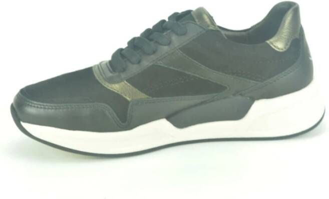 Gabor Zwart Combi Runner Sneakers Black Dames