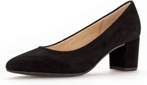 Gabor Zwarte Fluwelen Pumps Black Dames