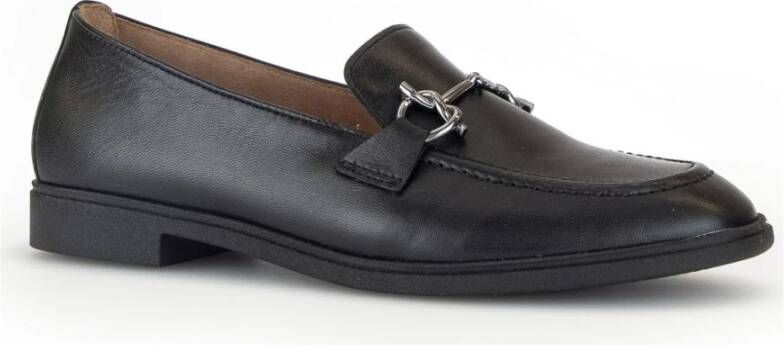 Gabor Zwarte Gesloten Loafers Dames Schoenen Black Dames