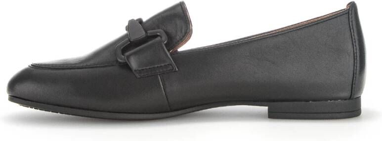 Gabor Zwarte gladleren loafers Black Dames