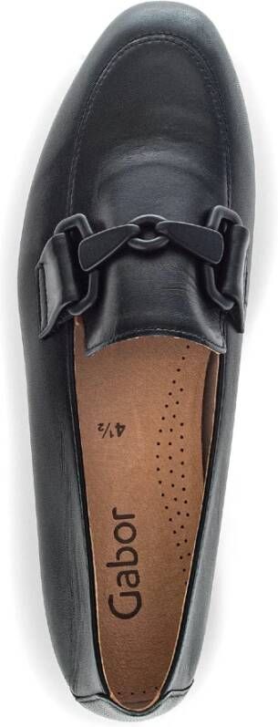 Gabor Zwarte gladleren loafers Black Dames