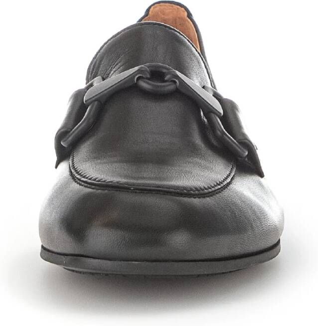 Gabor Zwarte gladleren loafers Black Dames