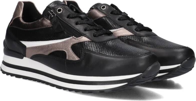 Gabor Zwarte Lage Sneakers Stijlvol Model Black Dames