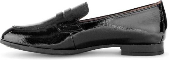 Gabor Zwarte lakleren loafers Black Dames