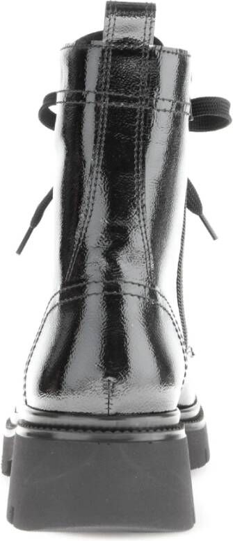 Gabor Zwarte lakleren veterschoenen Black Dames