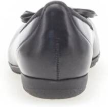 Gabor Zwarte Leren Ballet Flats Black Dames