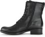 Gabor Zwarte leren nubuck veterlaarsjes Black Dames - Thumbnail 3