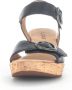 Gabor Zwarte Leren Sandalen Black Dames - Thumbnail 5