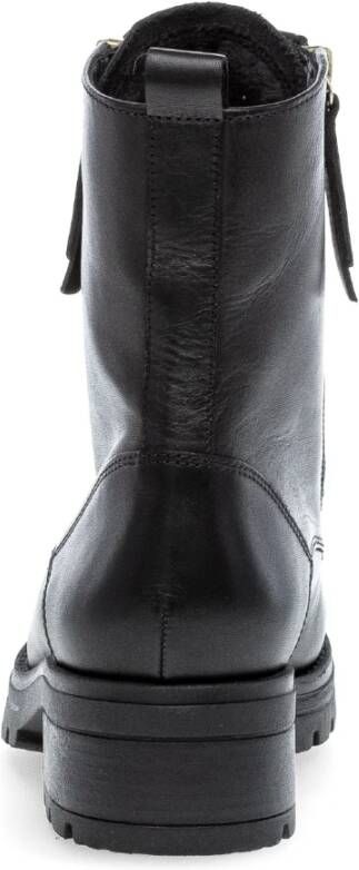 Gabor Zwarte leren veterschoenen Black Dames