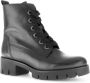 Gabor Zwarte leren veterschoenen Black Dames - Thumbnail 3