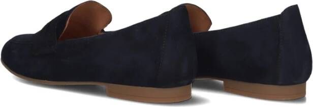 Gabor Zwarte Loafer 213 Klassieke Stijl Blue Dames