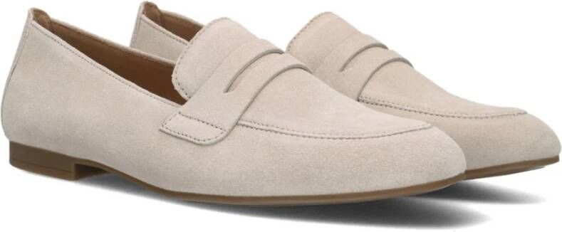 Gabor Zwarte Loafer 213 Klassieke Uitsnede Beige Dames