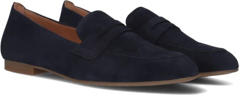 Gabor Zwarte Loafers met Klassieke Cut Out Blue Dames