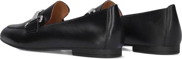 Gabor Zwarte Loafers met Zilveren Horsebit Detail Black Dames